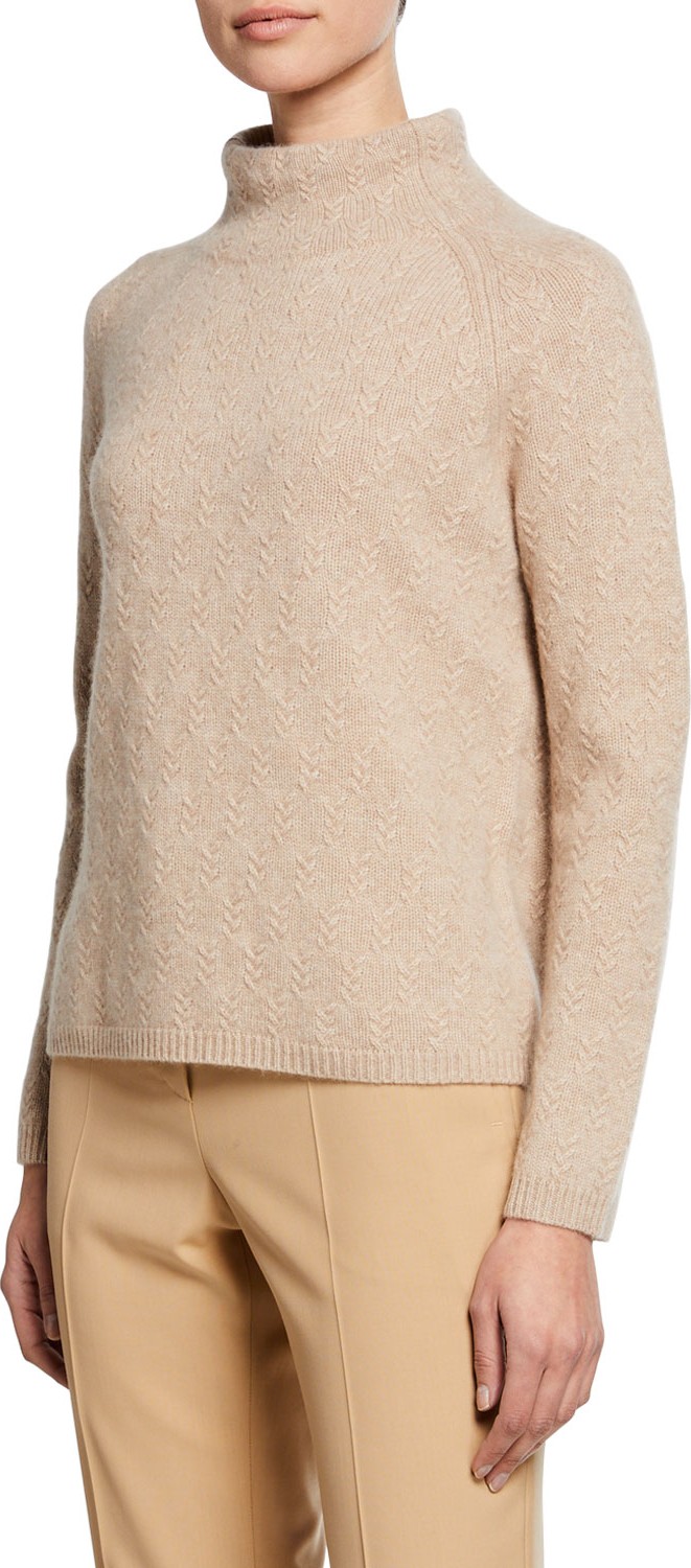Max Mara Leandra Mock-Neck Cashmere Sweater