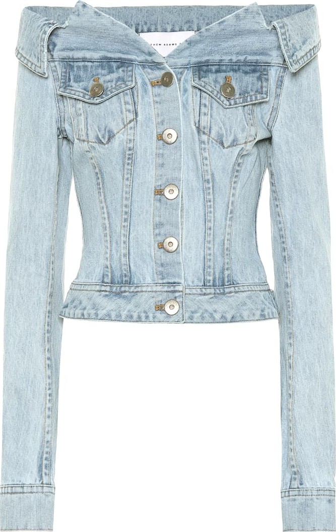 Matthew Adams Dolan Off-the-shoulder denim jacket