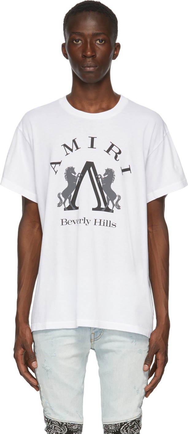 Amiri White 'Beverly Hills' T-Shirt
