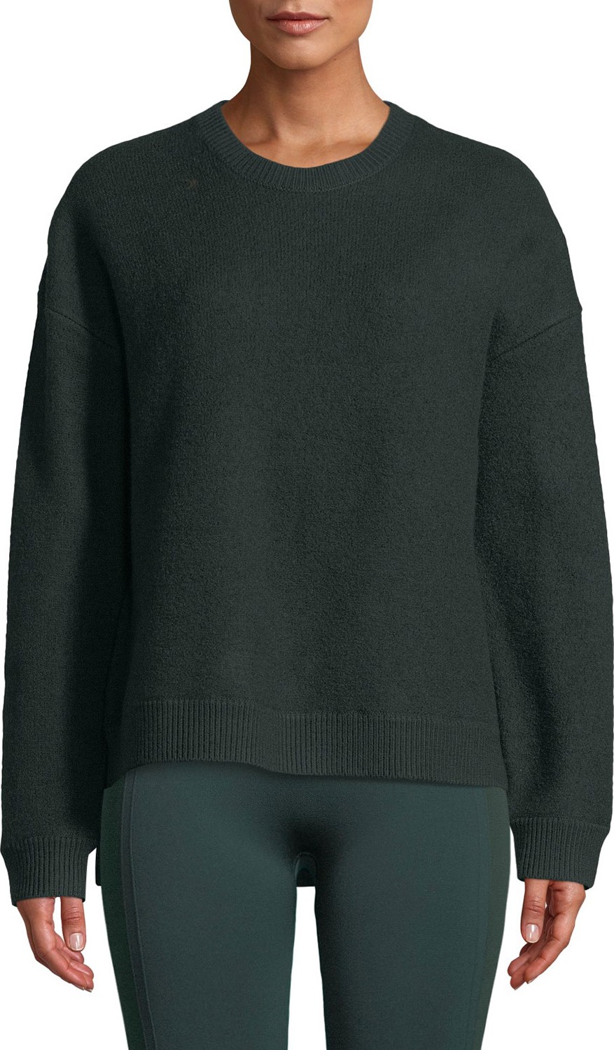 Tory Sport Droptail Wool Pullover Sweater