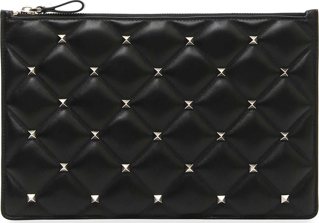 Valentino Candystud Large Flat Pouch Clutch Bag