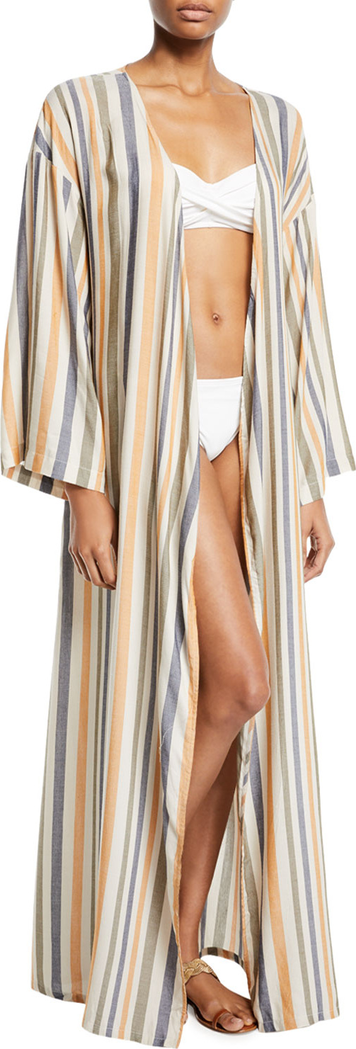 Onia Meika Striped Coverup Robe
