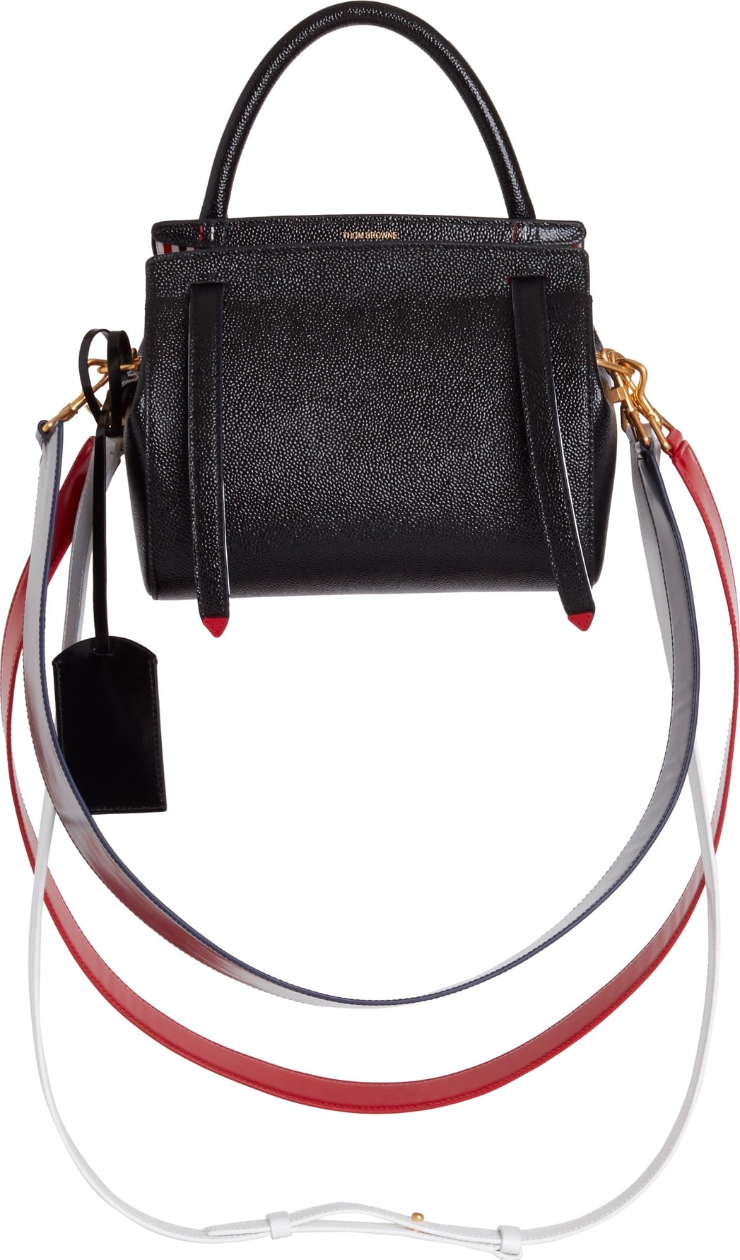 Thom Browne Thom Brown Small Top Handle Leather Bag