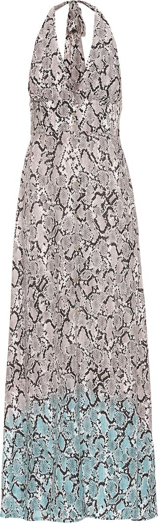 HEIDI KLEIN Mombasa snake-effect halterneck dress
