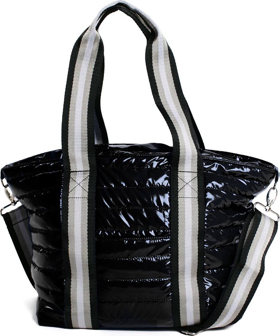 Think Royln Junior Wingman Glossy Quilted Tote Bag