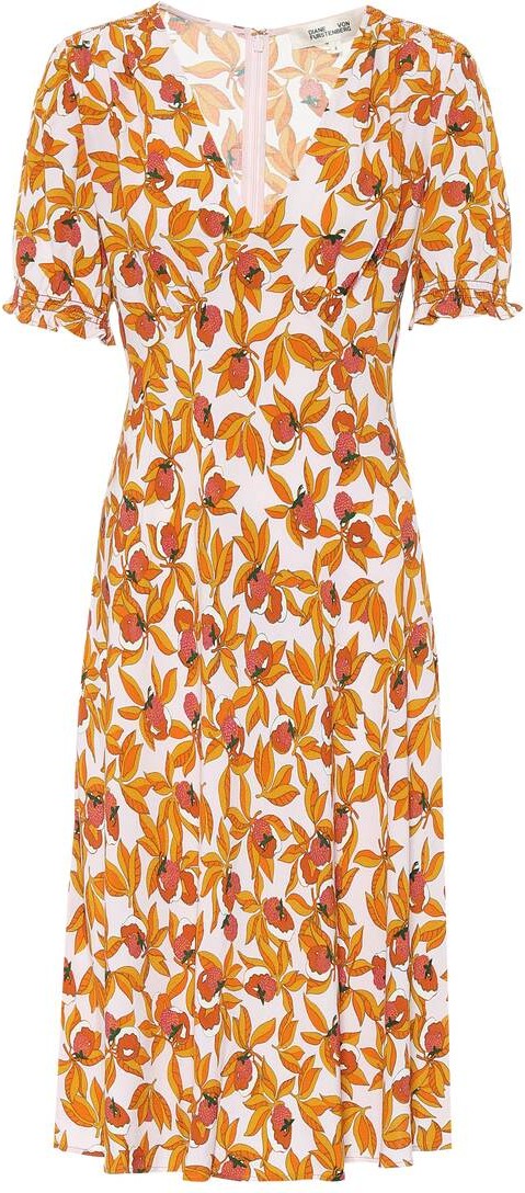 DIANE von FURSTENBERG Idris floral crêpe midi dress
