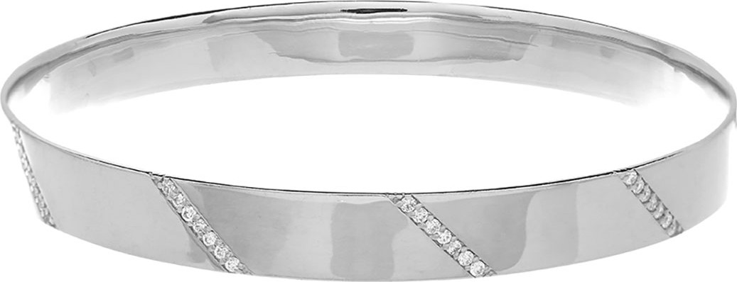 Lana 14K White Gold Vanity Expose Bangle with Diamonds