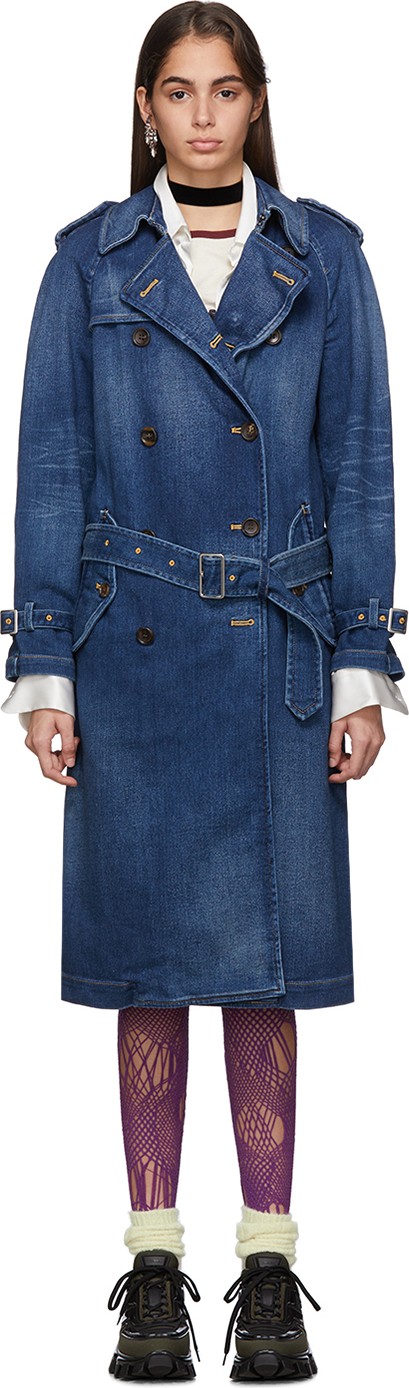 Junya Watanabe Indigo Denim Trench Coat