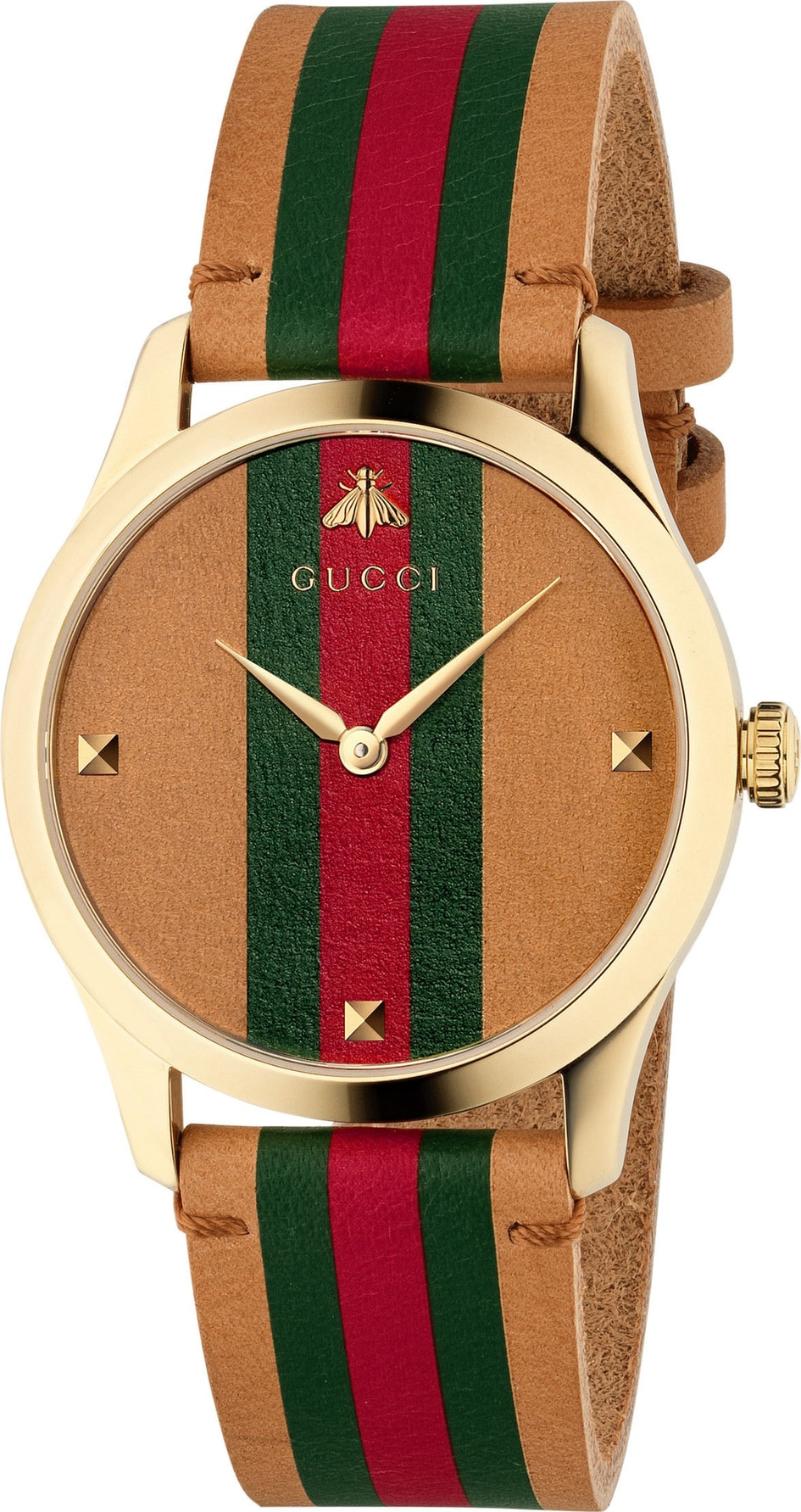 Gucci G-Timeless Leather Strap Watch, 38mm