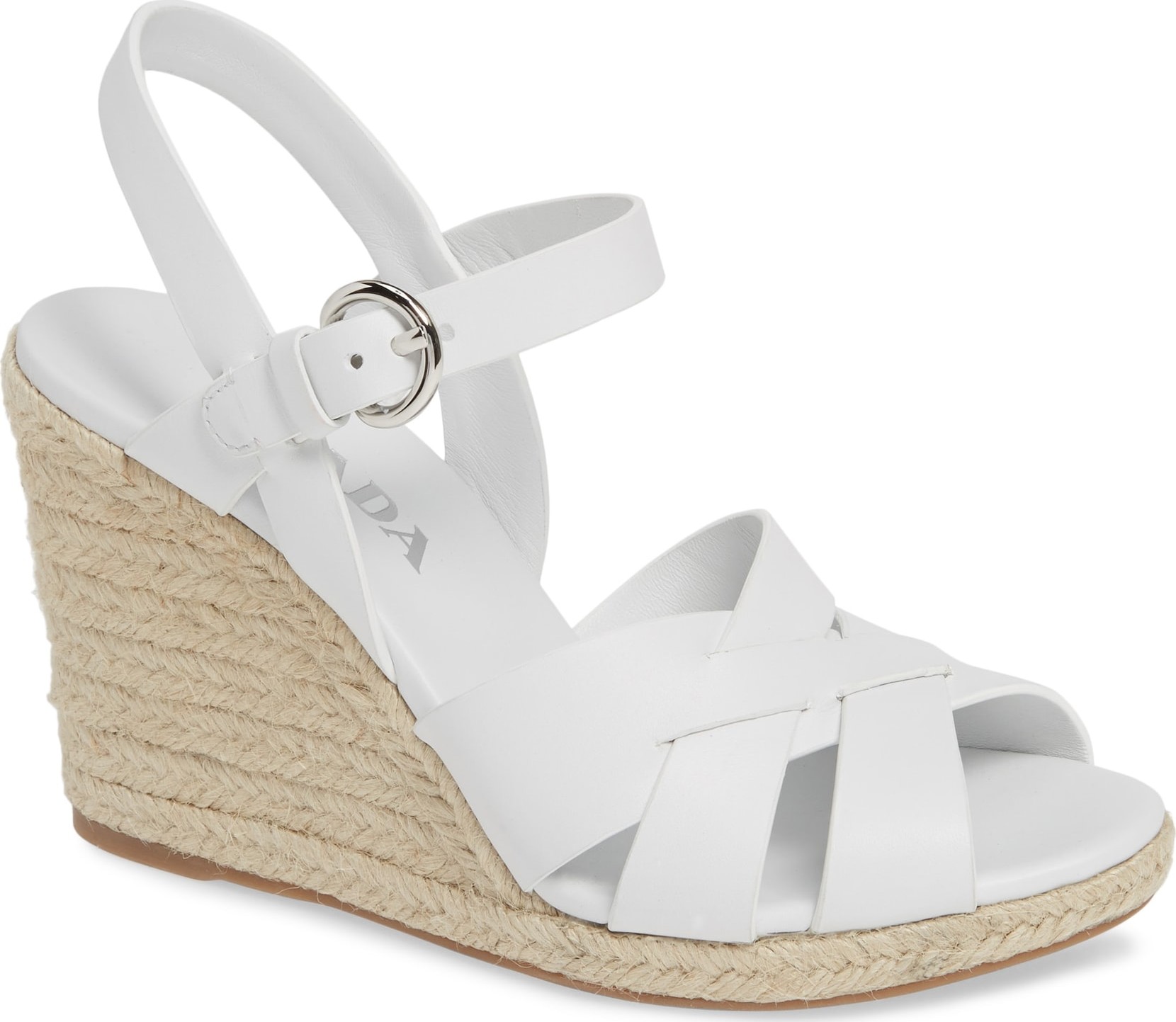 Prada Espadrille Wedge Sandal