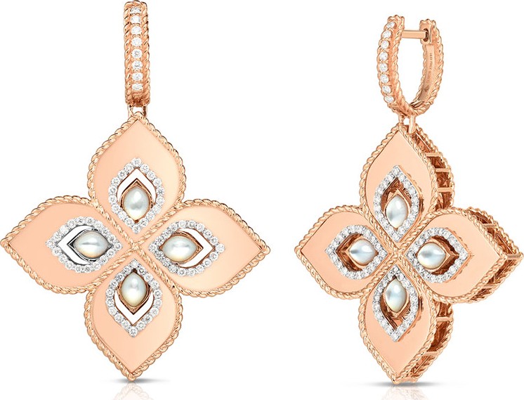 Roberto Coin Venetian Princess 18k Rose Gold Mother-of-Pearl Drop Earrings