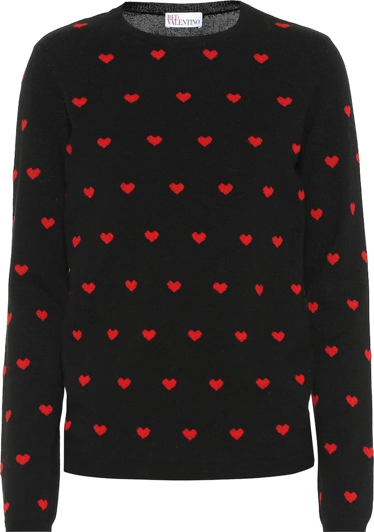RED Valentino Heart wool-blend sweater