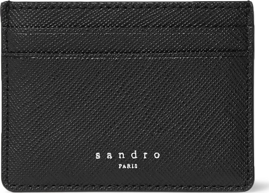 Sandro Cross-Grain Leather Cardholder
