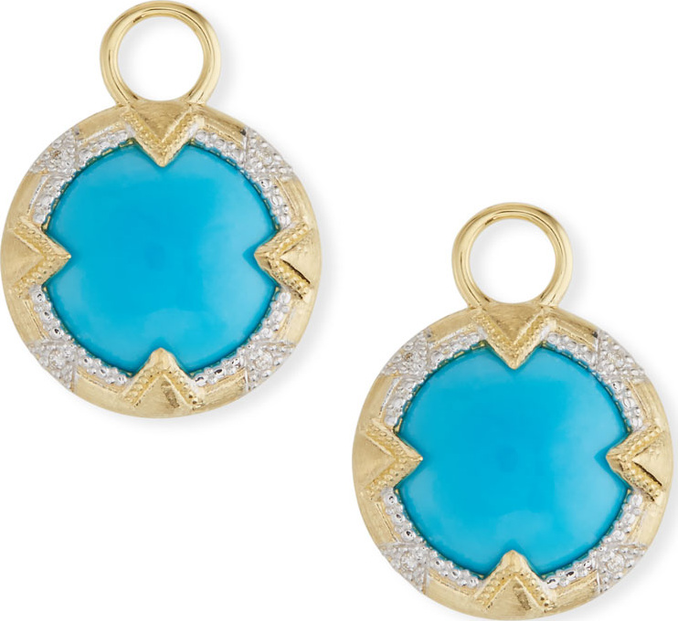 Jude Frances 18k Gold Lisse Uptown Turquoise Earring Charms