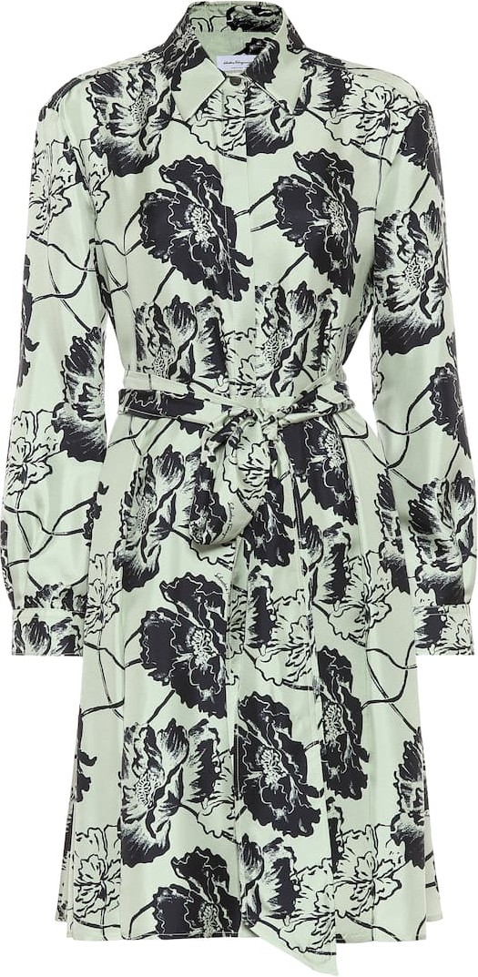 Salvatore Ferragamo Floral silk-faille dress