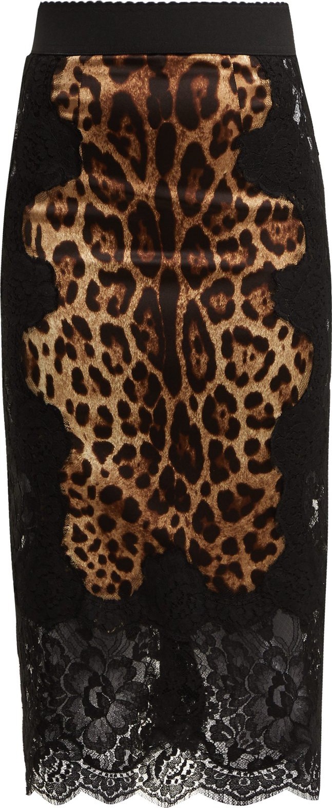 Dolce & Gabbana High-rise cotton-blend pencil skirt