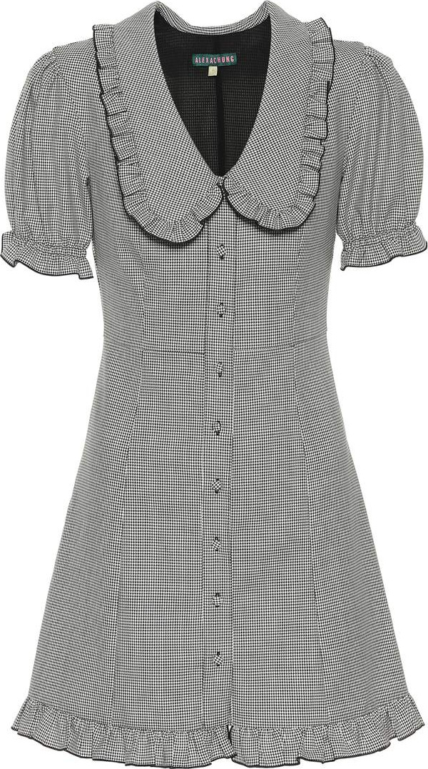 Alexachung Houndstooth wool-blend dress