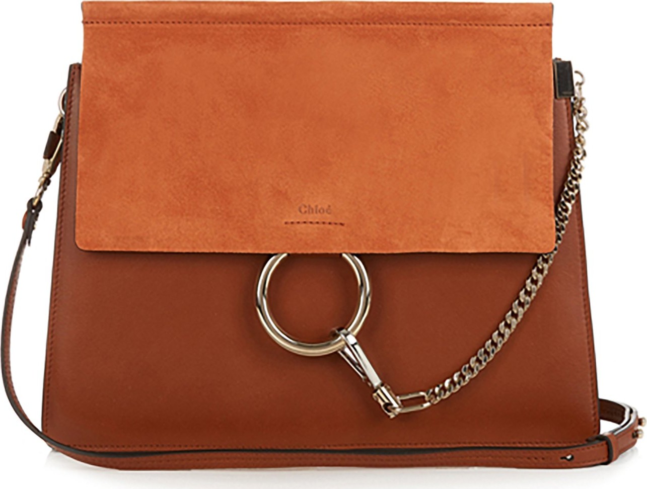 Chloe Faye medium leather and suede shoulder bag