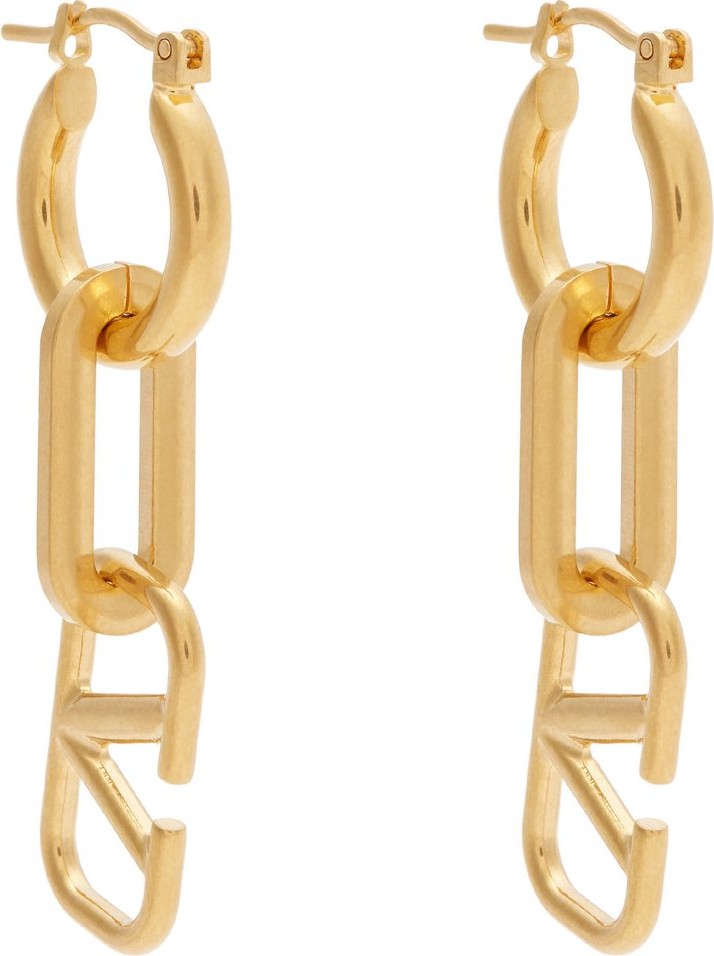 Valentino Logo and chainlink earrings