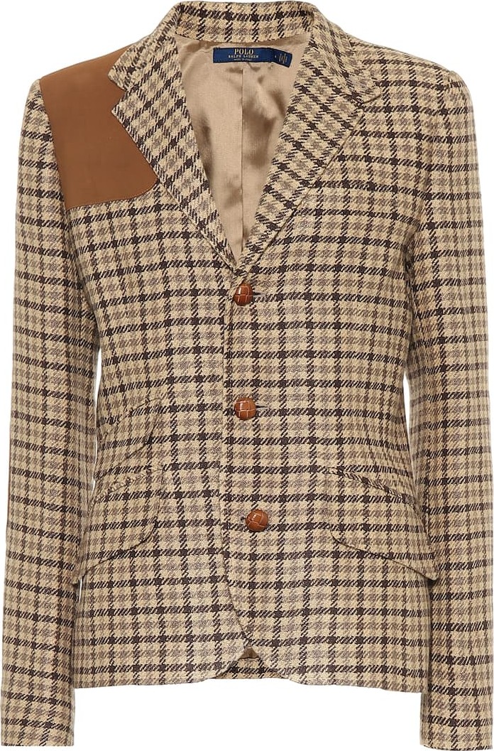 Polo Ralph Lauren Checked linen-blend blazer