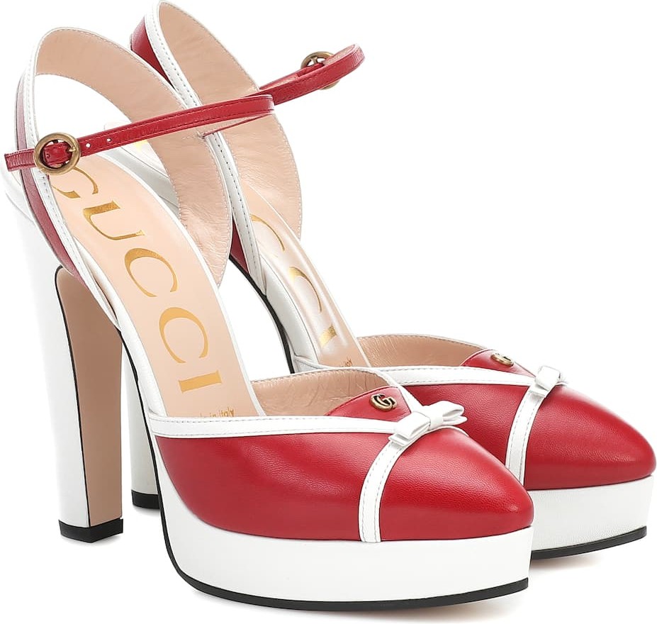Gucci Leather platform pumps
