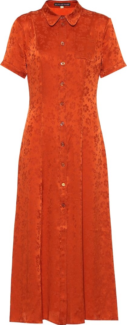 Alexachung Floral silk-blend shirt dress