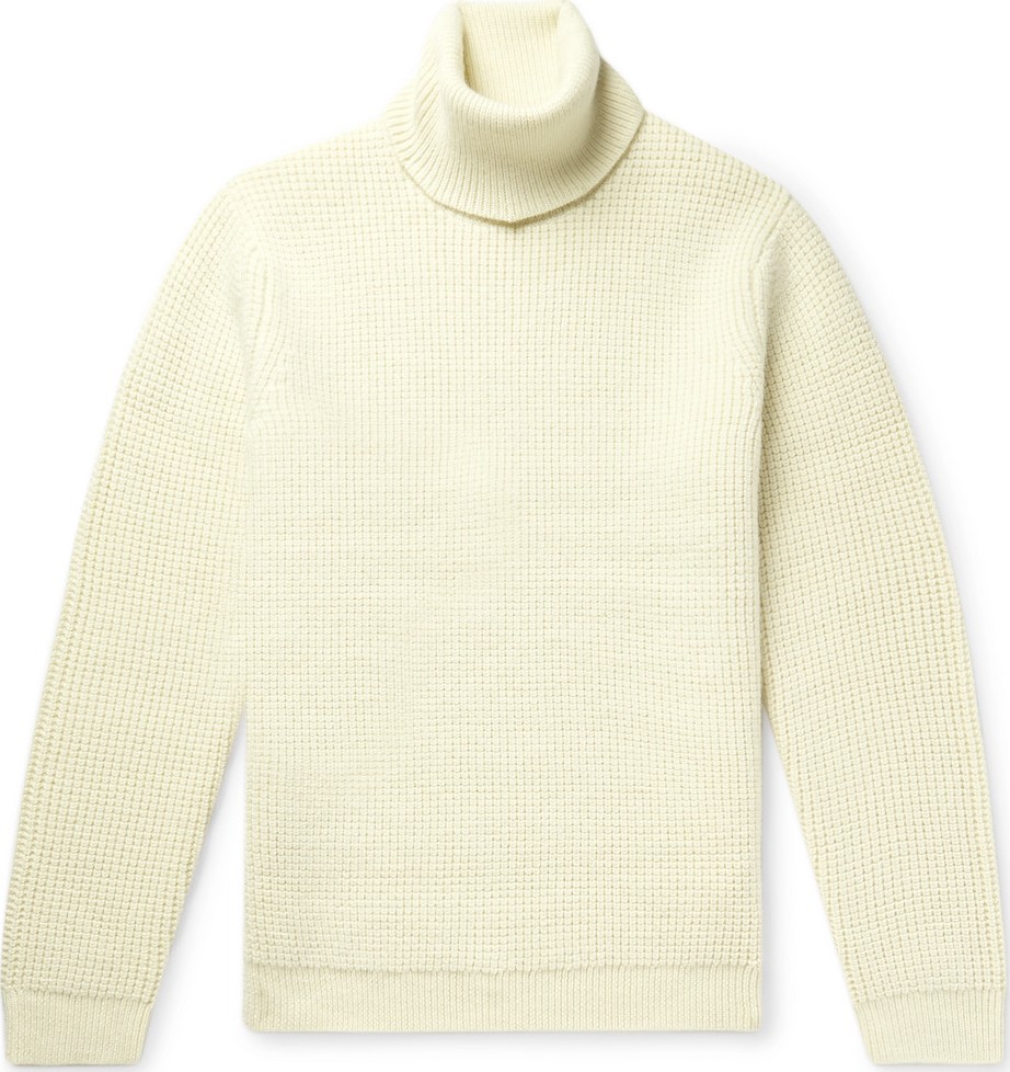 Theory Textured-Knit Wool and Alpaca-Blend Rollneck Sweater