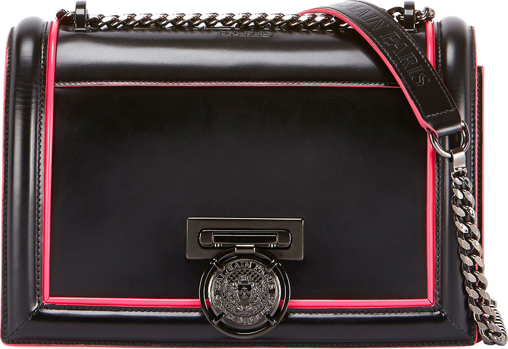 Balmain Baby Box 20 Outline Calf Shoulder Bag