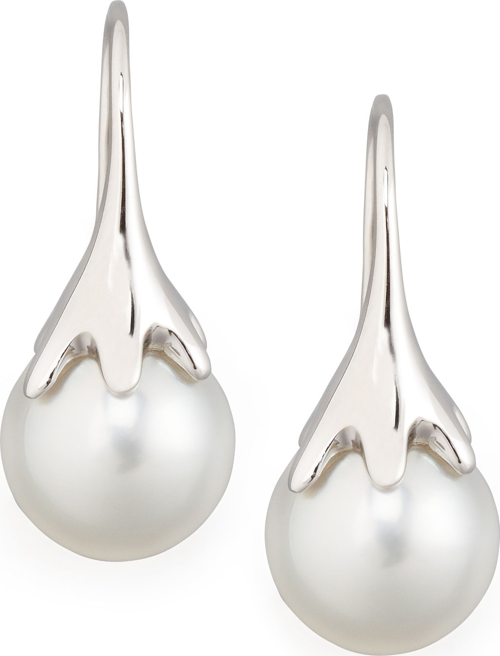 Eli Jewels White South Sea Pearl Drop Earrings