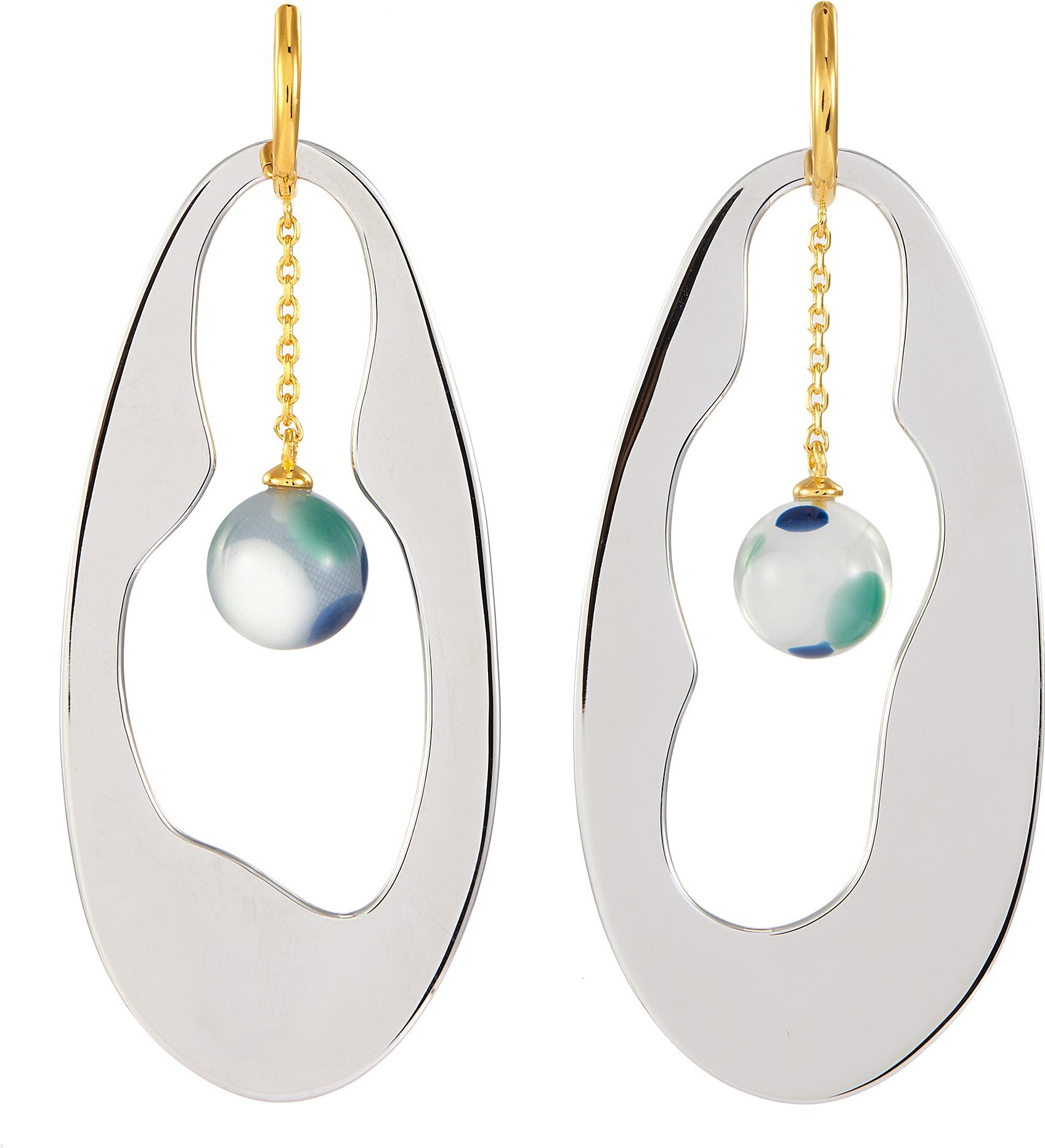Ejing Zhang 'Tadema' resin drop earrings