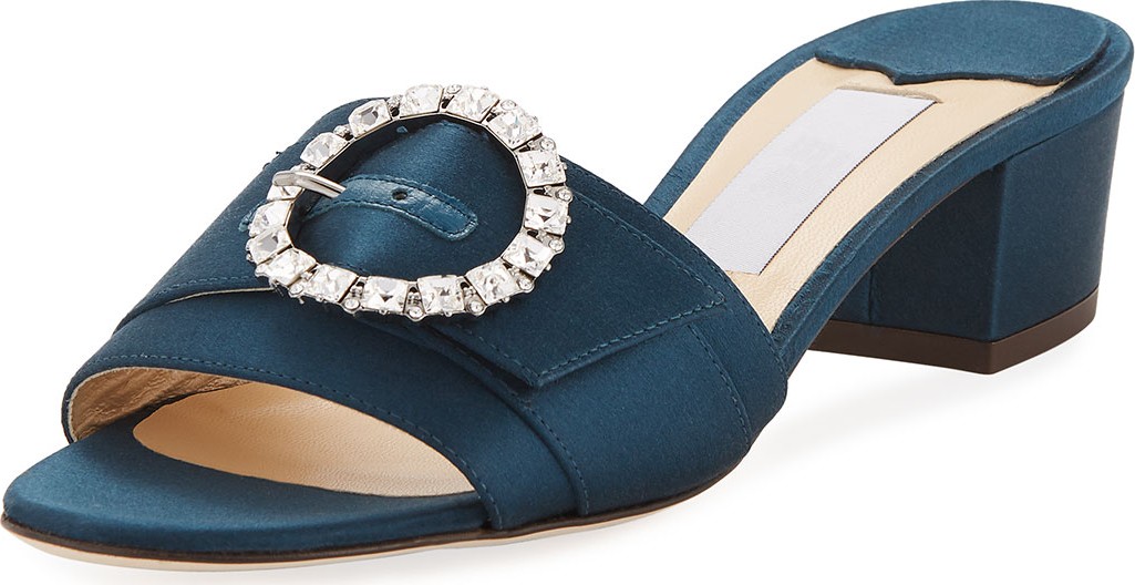 Jimmy Choo Granger Satin Slide Sandal