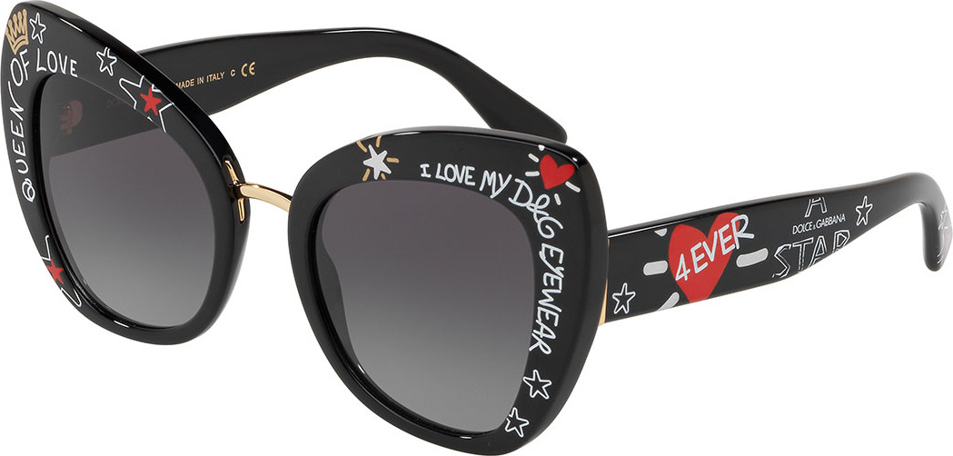 Dolce & Gabbana Peaked Cat-Eye Acetate Sunglasses