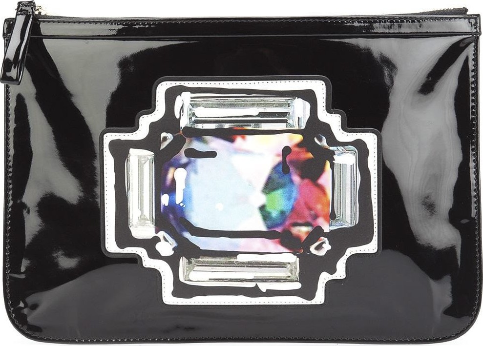 Pierre Hardy printed gem clutch