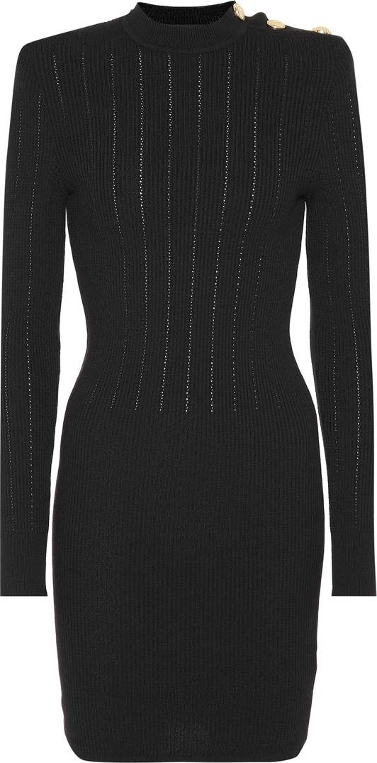 Balmain Wool-blend minidress