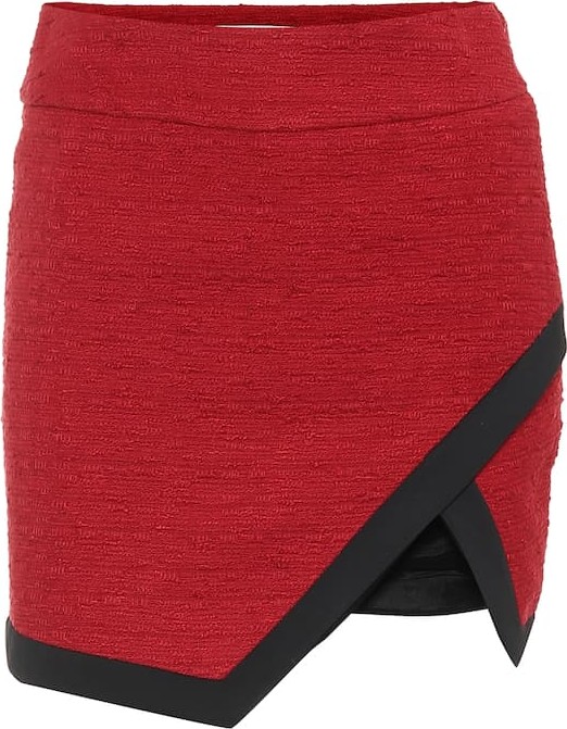 Alexandre Vauthier Asymmetrical tweed miniskirt