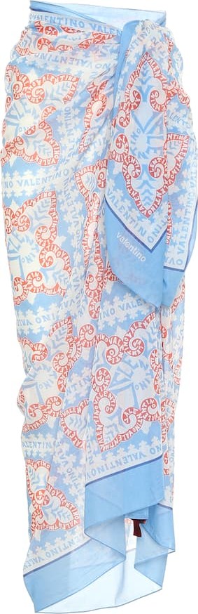 Valentino Exclusive to Mytheresa – Printed cotton and silk voile sarong