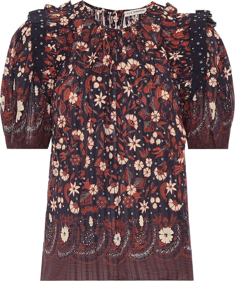 Ulla Johnson Arbor floral cotton top