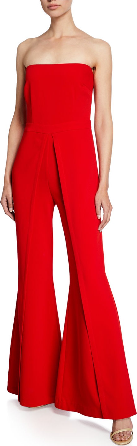 LIKELY Trista Strapless Flared-Leg Jumpsuit