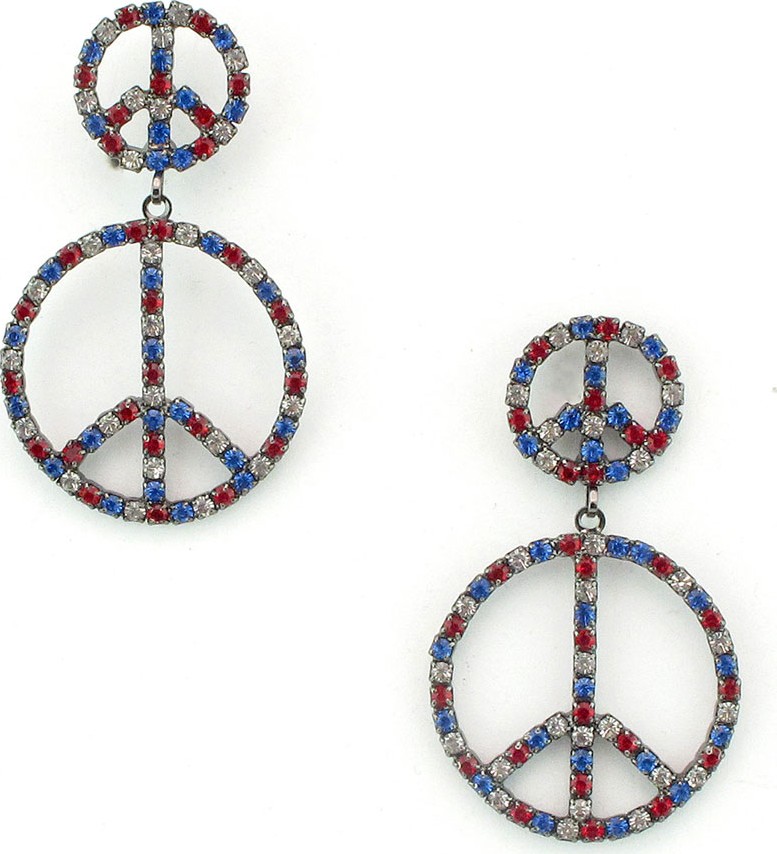 Elizabeth Cole Eleanor Peace Drop Earrings