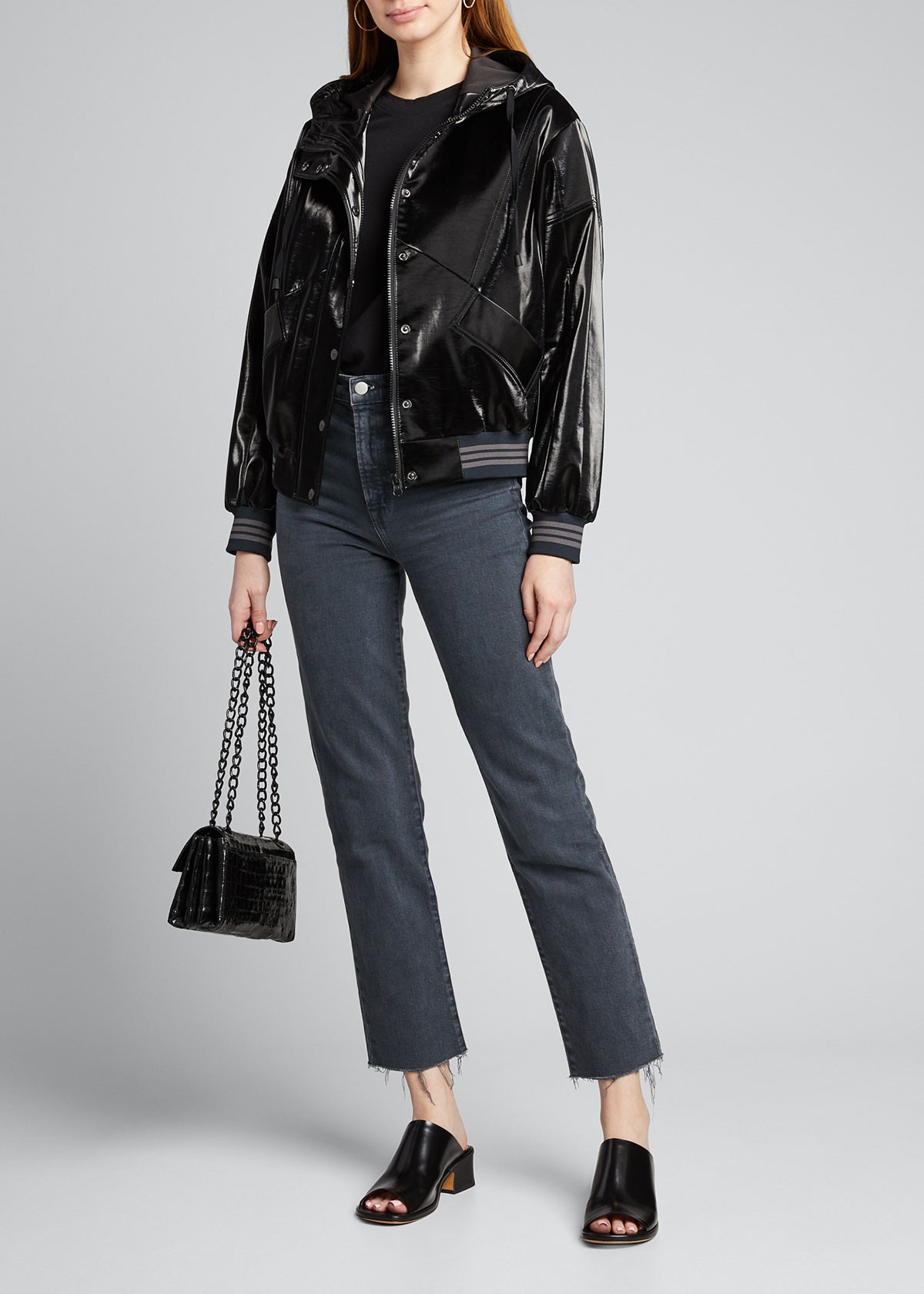 Blanc Noir Sleeper Drape Front Jacket