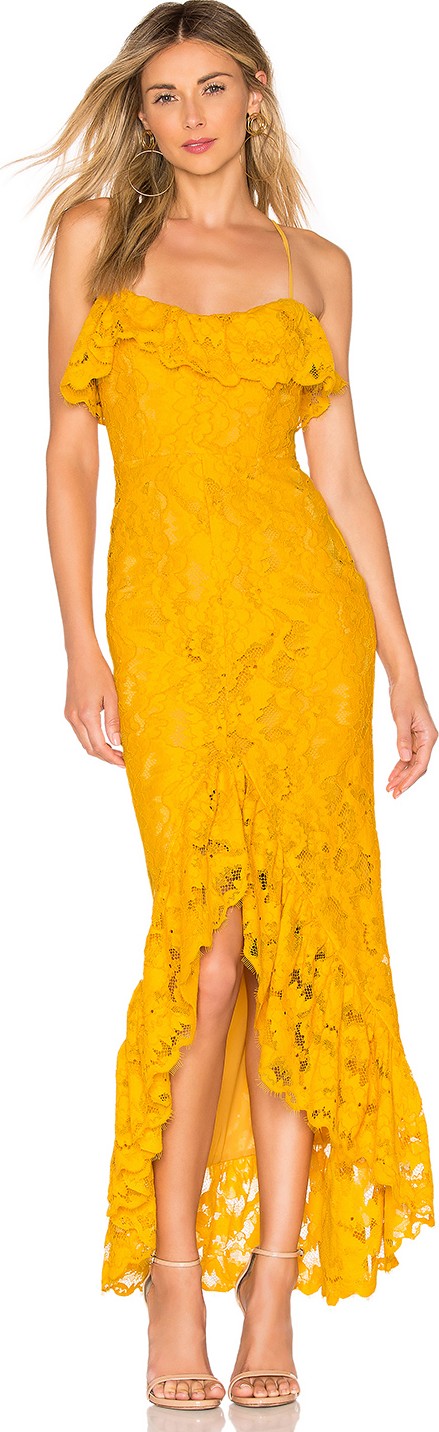 Majorelle Rose Water Lace Gown