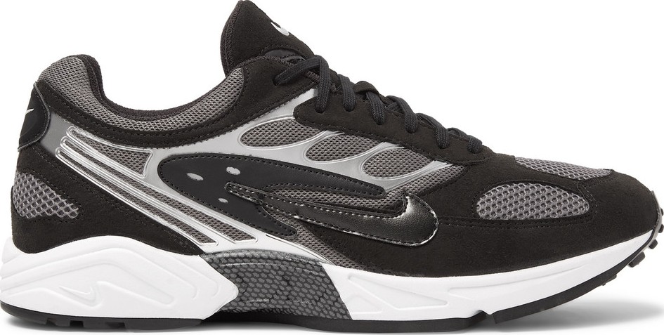 Nike Air Ghost Racer Leather-Trimmed Mesh Sneakers