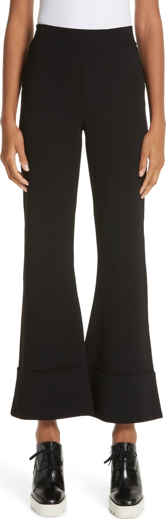 Stella McCartney Flare Leg Pull-On Ankle Pants
