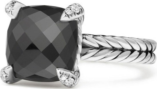 David Yurman 11mm Châtelaine Ring w/Diamond Prongs