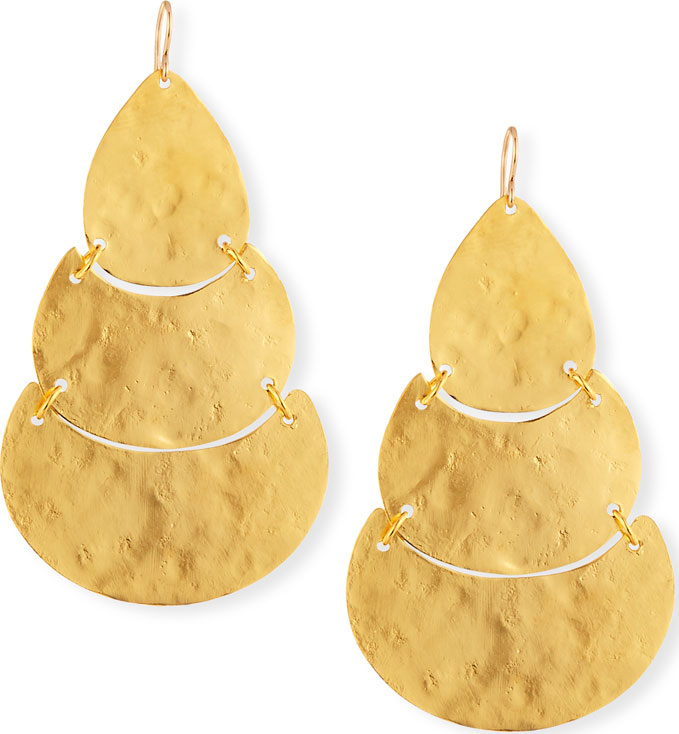 Devon Leigh Triple Tier Teardrop Earrings