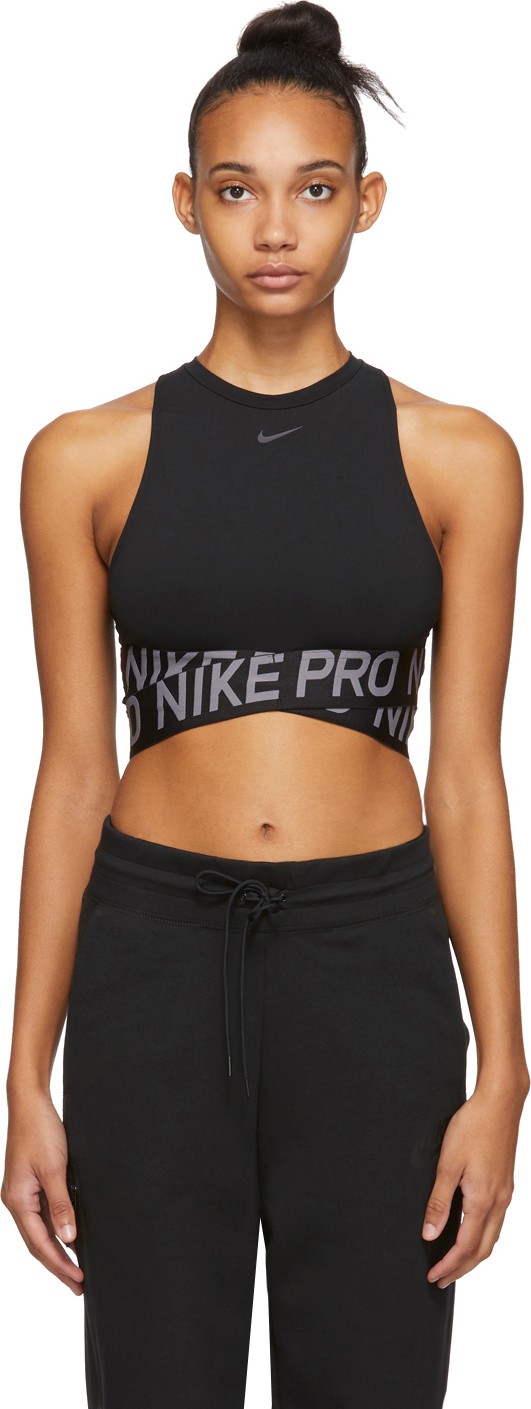 Nike Black Intertwist Crop Tank Top