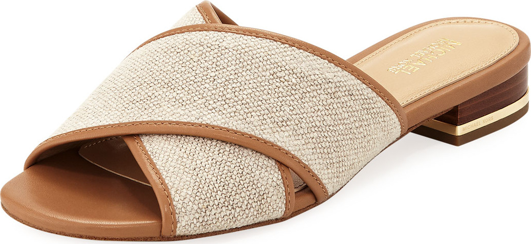MICHAEL MICHAEL KORS Shelly Flat Hemp Crisscross Slide Sandal