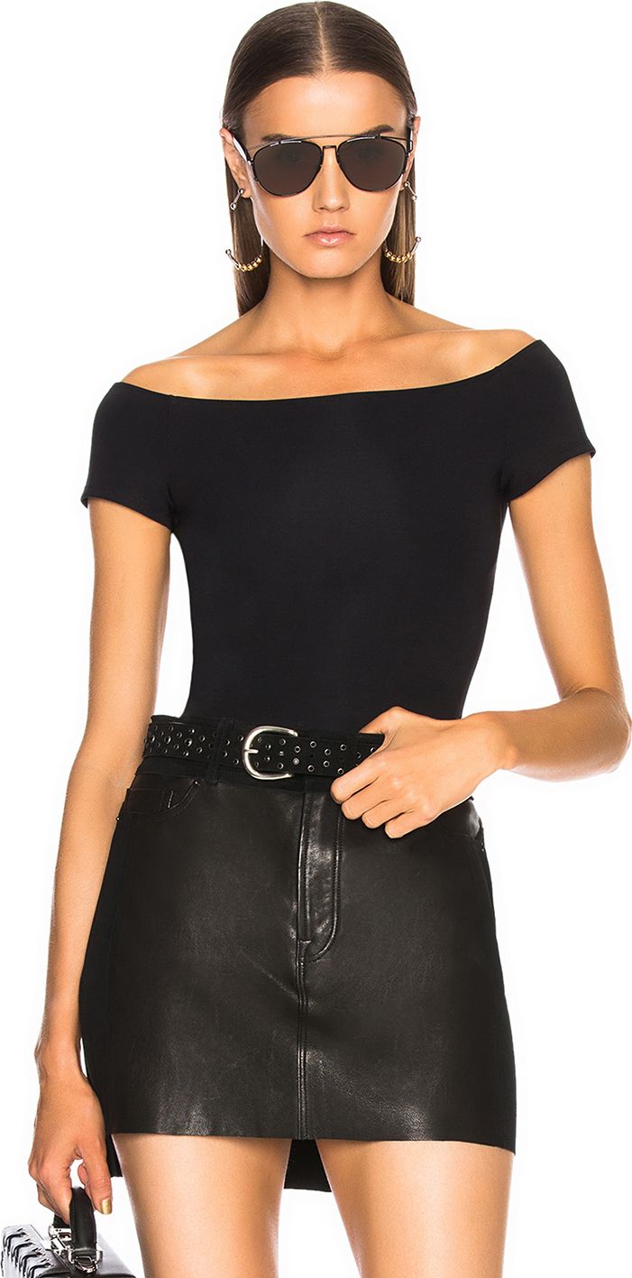 Helmut Lang Off Shoulder Bodysuit