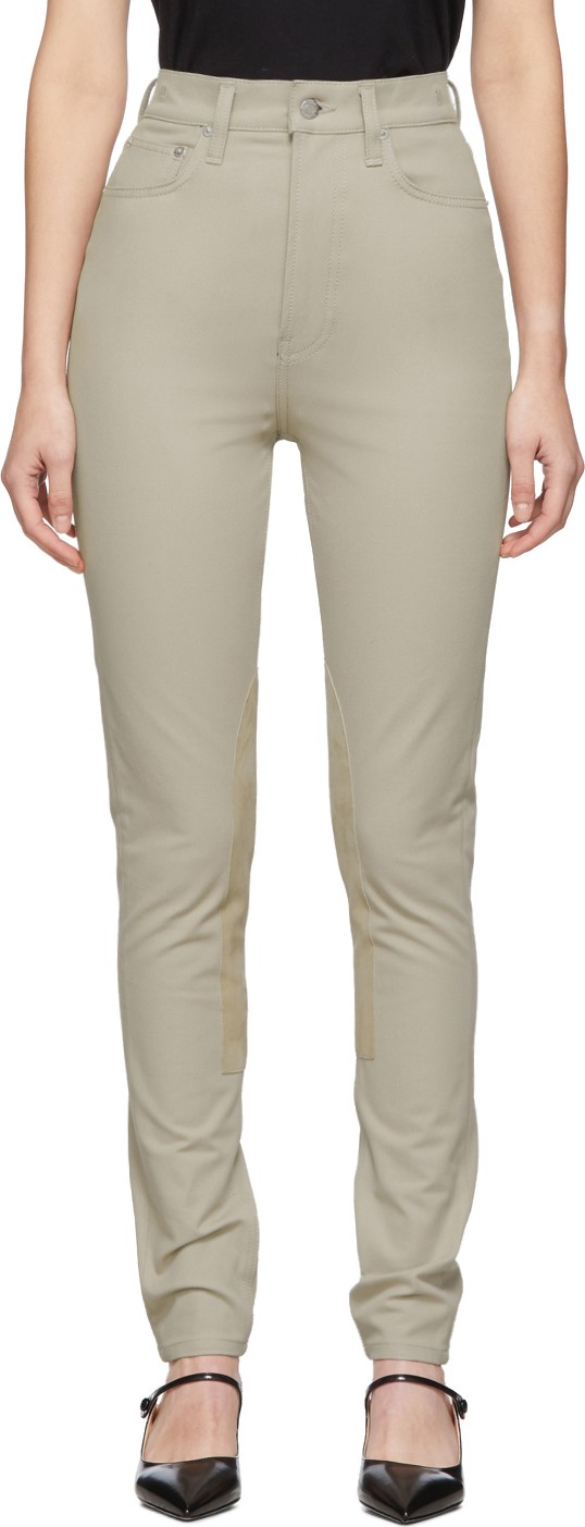 Helmut Lang Beige Femme Hi Riders Jeans