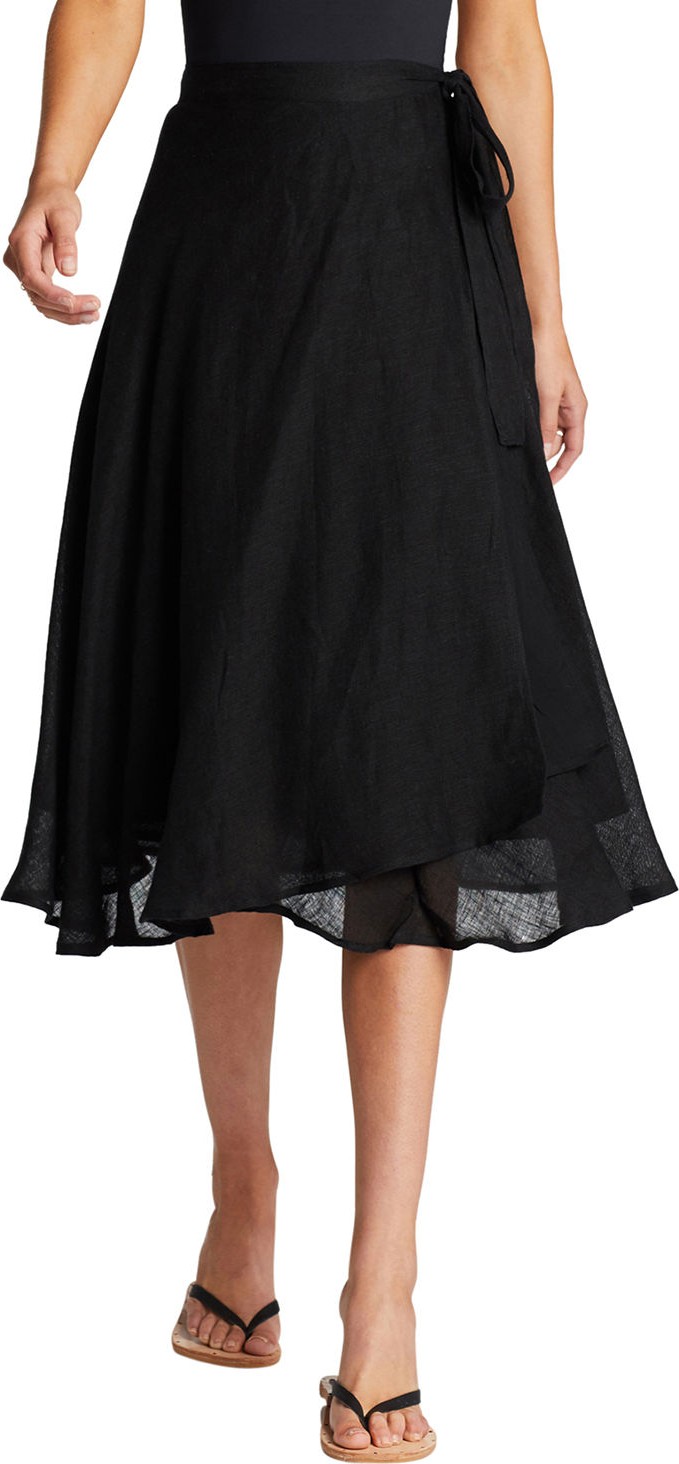 Vitamin A Lana Linen Coverup Wrap Skirt